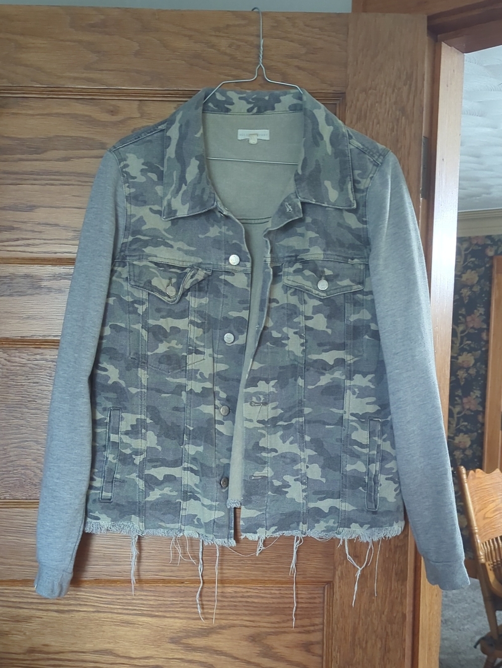 Gilded Intent Camk Sweatshirt Button Down Moto Jacket